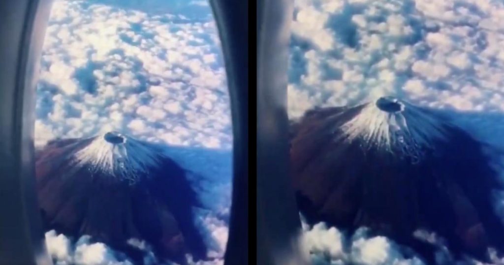 完全に騙された！部屋で撮影した「飛行機から見た壮大な富士山」の動画の発想が素晴らしいと話題に！