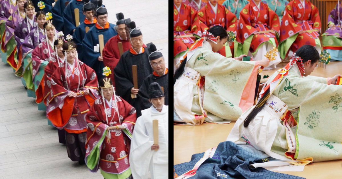 國學院大學で行われた、奈良・平安時代の儀式を元にした成人式が「美しい」と話題に！