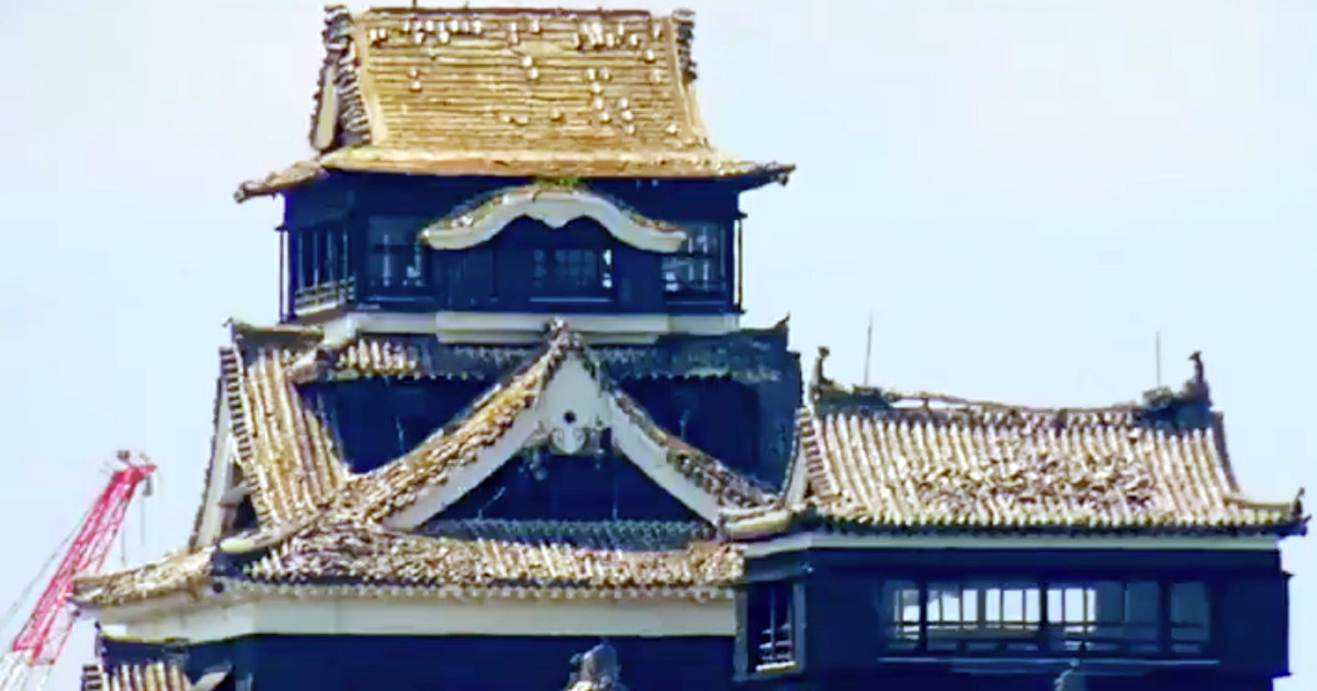 熊本地震でボロボロになってしまった熊本城が復旧されていく4年間を定点撮影し30秒にまとめた動画が凄いと話題に！