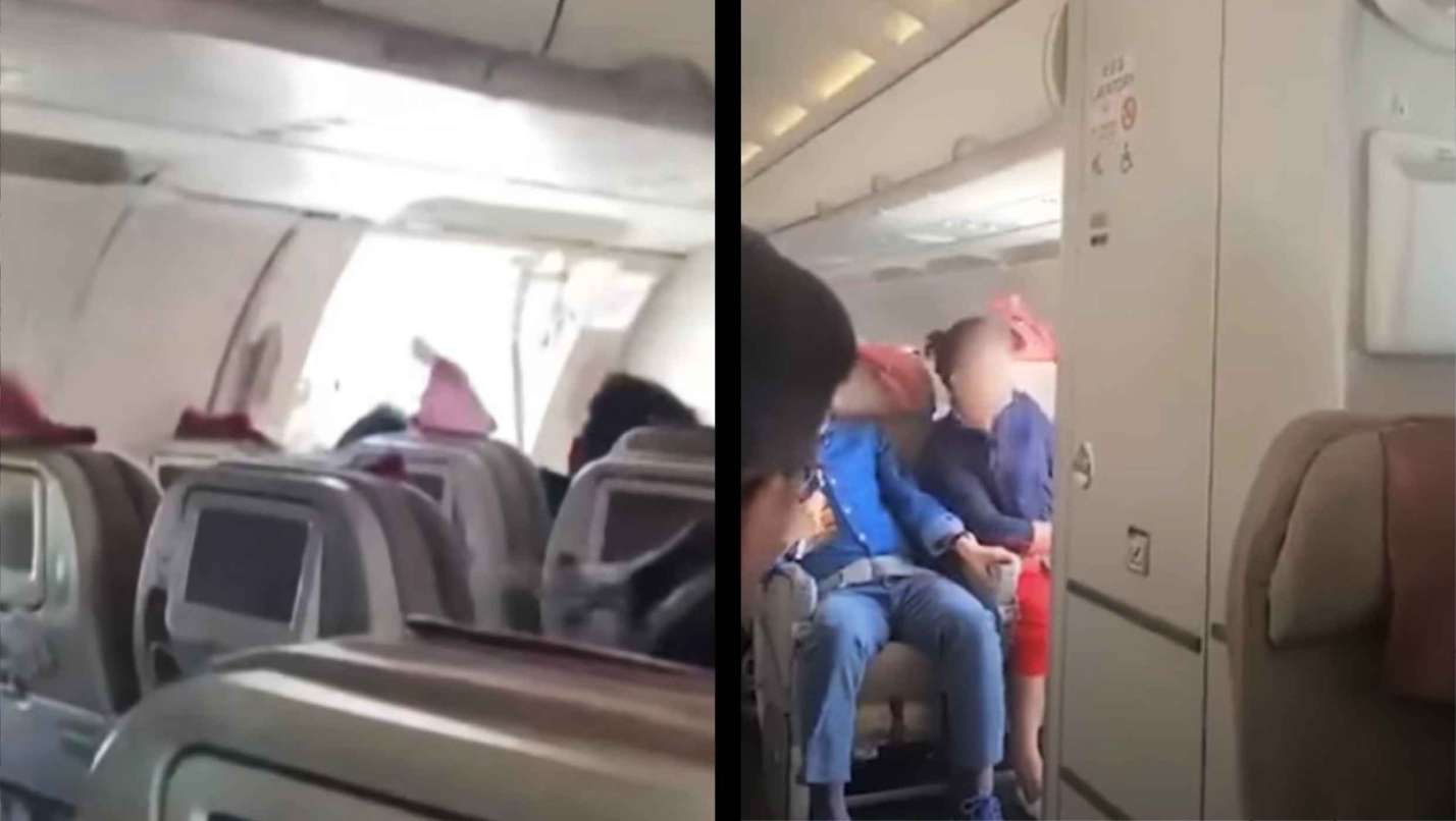 乗客が飛行中の飛行機のドアを開けてしまい大変なことになってしまう！