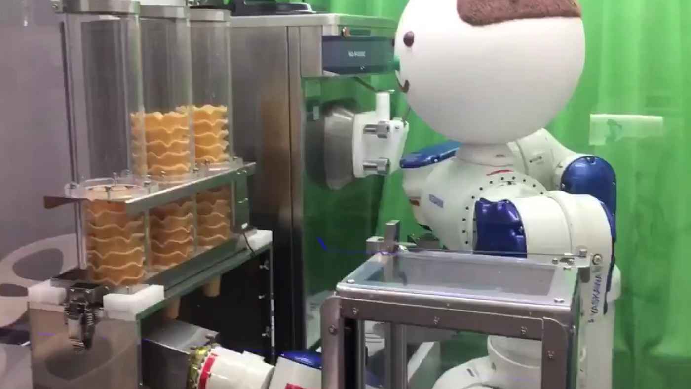 「これで100円？」ロボットが作ってくれるソフトクリームが近未来的だと話題に